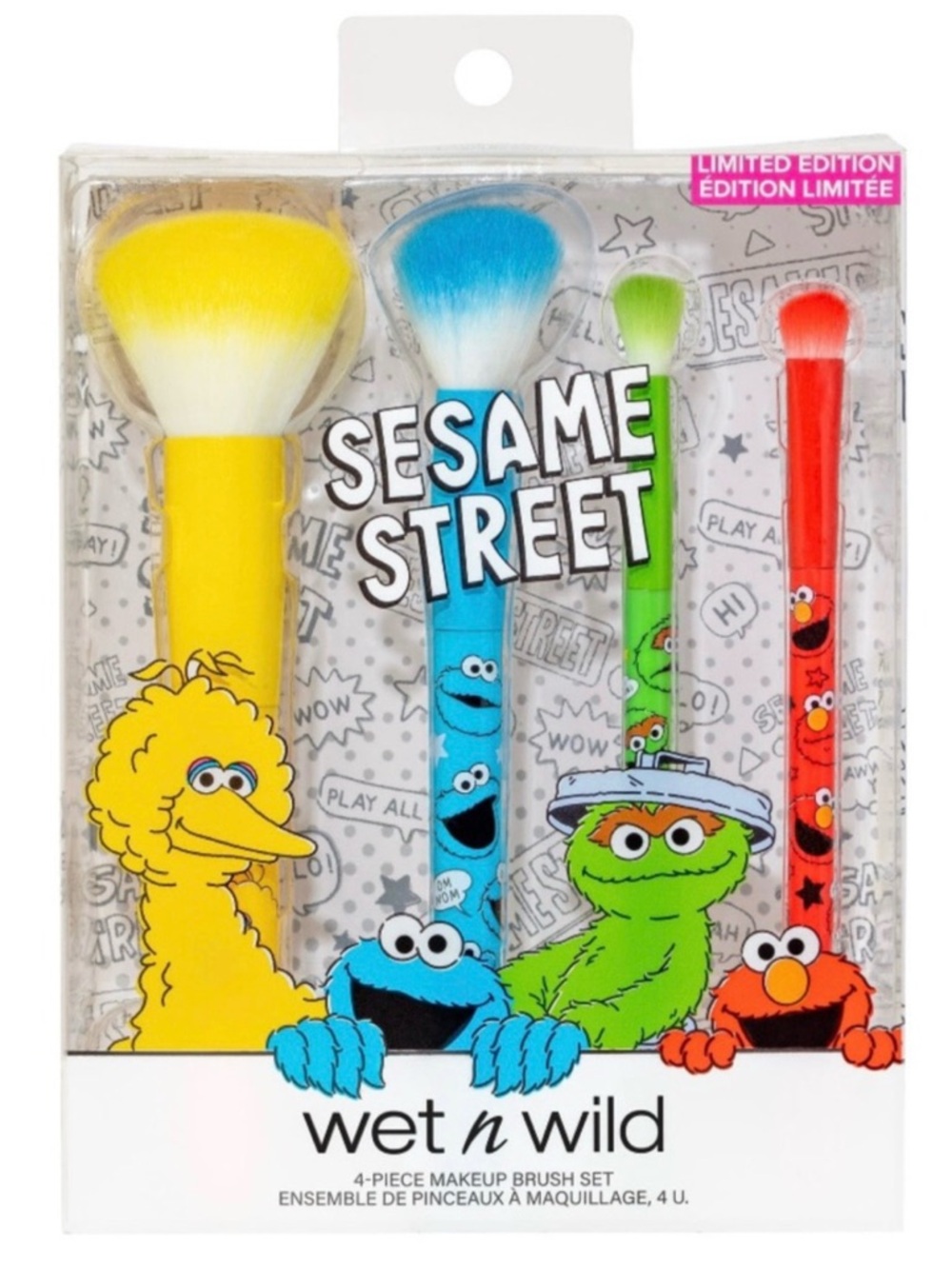 Wet n Wild Sesame Street 4 pc. Makeup Brush Set (NWT)